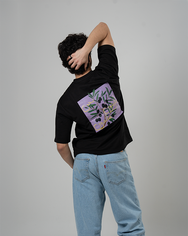 Zeitoon Black Oversized T-Shirt