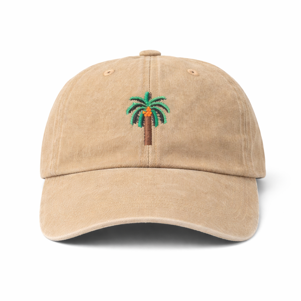 Shamekh Cap - Stone washed sand colour