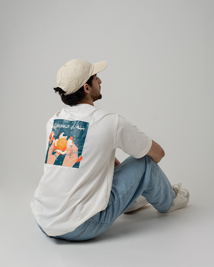Kalamanteen White Oversized T-Shirt
