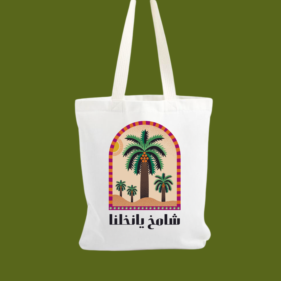 The Palm White Tote Bag