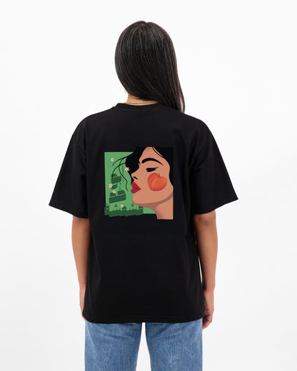 Mishmish Black Unisex Oversized T-Shirt