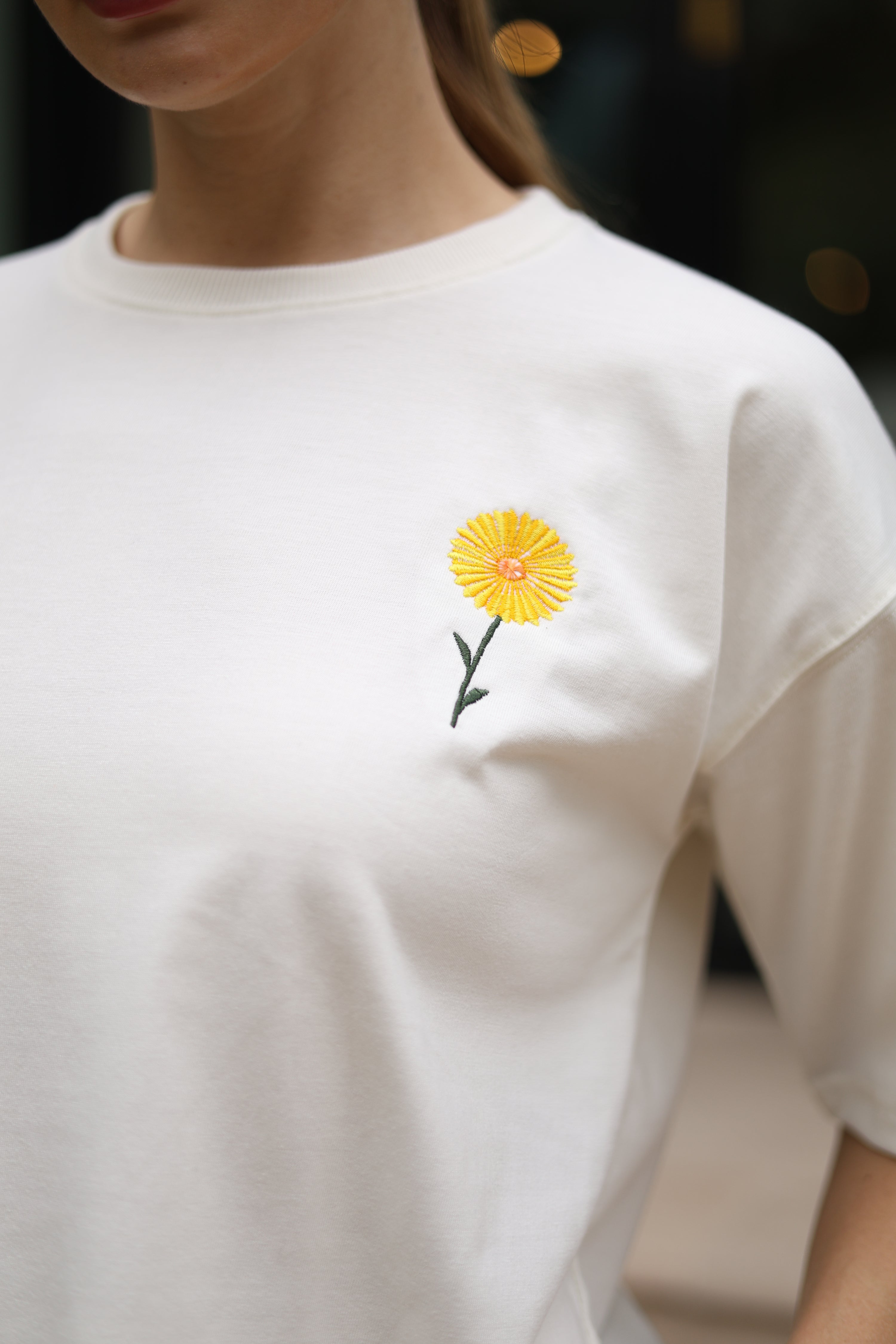 “After the Rain” Off-white oversized, unisex T-shirt