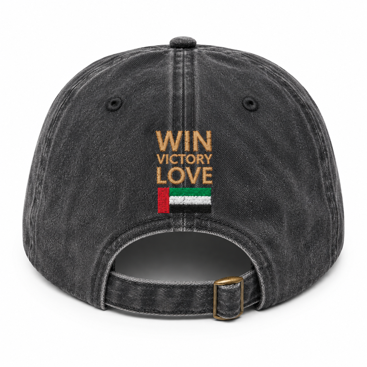 Win Victory Love Cap - Stone washed Black edition