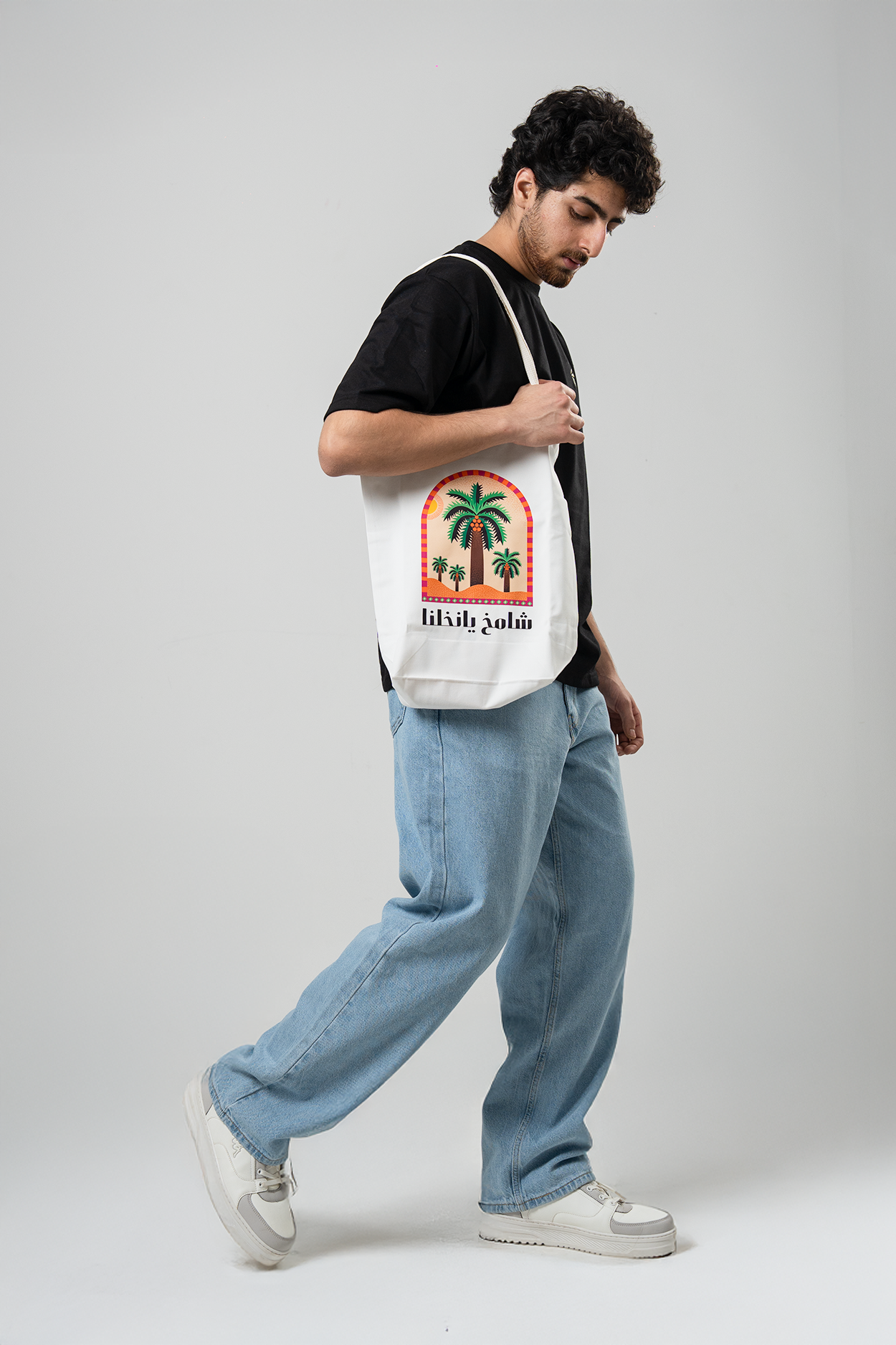 The Palm White Tote Bag